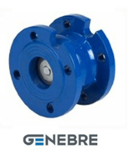 Клапан обратный пружинный GENEBRE 2450 13 DN125 PN16, корпус - GJL-250 (GG25), клапан - GJL-250 (GG25) + никелевое покрытие, уплотнение - NBR, Ф/Ф