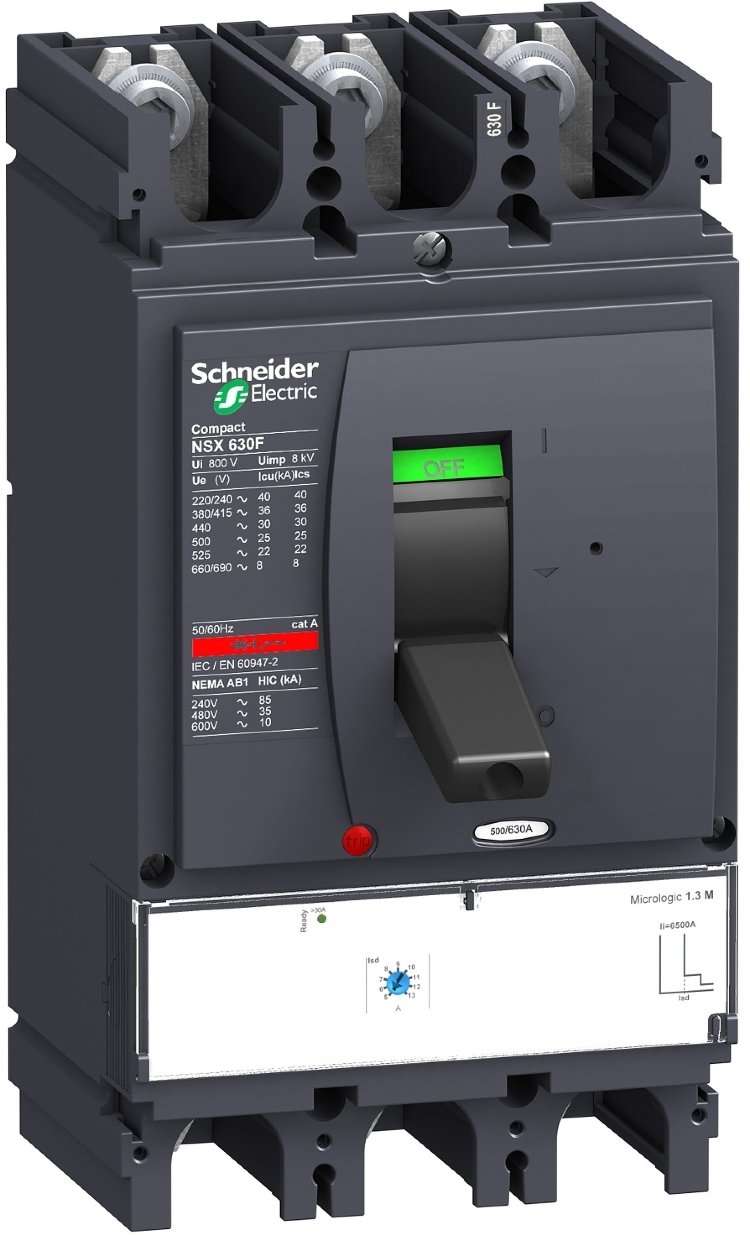 Выключатель автоматический 3П3Т MIC. 1.3 M 500A NSX630F (LV432948)