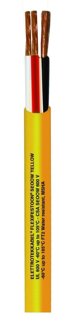 Крановые и лифтовые кабели Elettrotek Kabel FLEXIFESTOON SEOOW Yellow