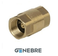 Клапан обратный пружинный GENEBRE 3121 11 DN080 PN12, корпус - латунь, клапан - латунь + NBR, ВР/ВР, резьба BSPP