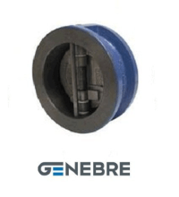 Клапан обратный двустворчатый GENEBRE 2401 10 DN065 PN16, корпус - GJL-250 (GG25), пластины - AISI316 (CF8М), уплотнение - NBR, М/Ф